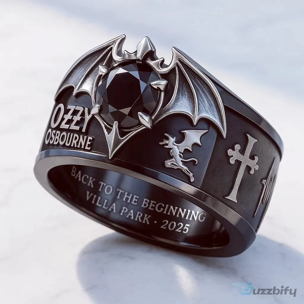 Ozzy Osbourne Back To The Beginning Villa Park 2025 Bat Wing Ring