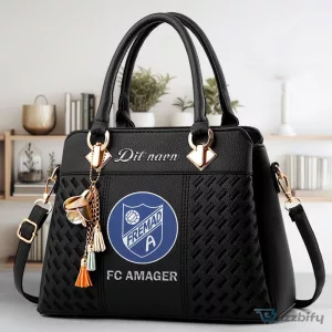 FC Amager Fremad Football Club Women's Black Leather Handbag