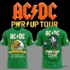 2026 Concert T-Shirt Featuring Notre Dame Football and AC/DC Power Up Tour Design