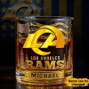 Los Angeles Rams Football Team Personalized Whiskey Glass