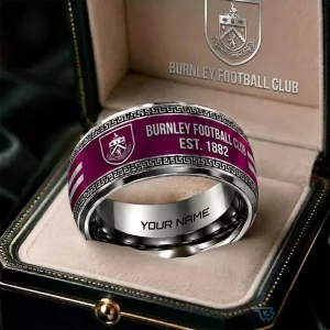 Burnley Football Club Personalized Engraved Ring