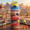 Disney Pixar Cars Lightning McQueen Born To Race Kids Water Bottle