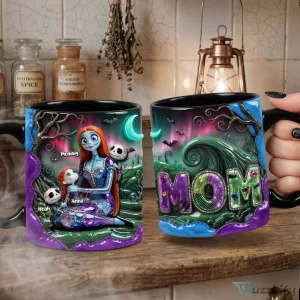 Nightmare Before Christmas Sally And Kids Personalized Mother's Day Mug