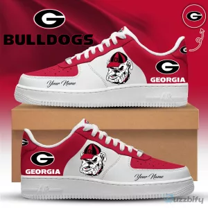 Custom Low-Top Game Day Sneakers featuring UGA Design
