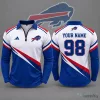 Buffalo Bills NFL Football Team Identity Quarter Zip Long Sleeve Polo Shirt