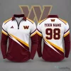 Washington Commanders Personalized Quarter Zip Long Sleeve Polo Shirt