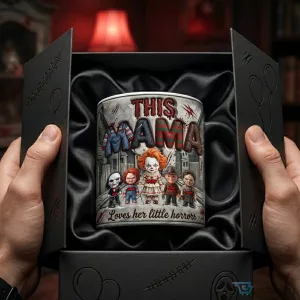 This Mama Loves Her Little Horrors Halloween Horror Movie Characters Mug