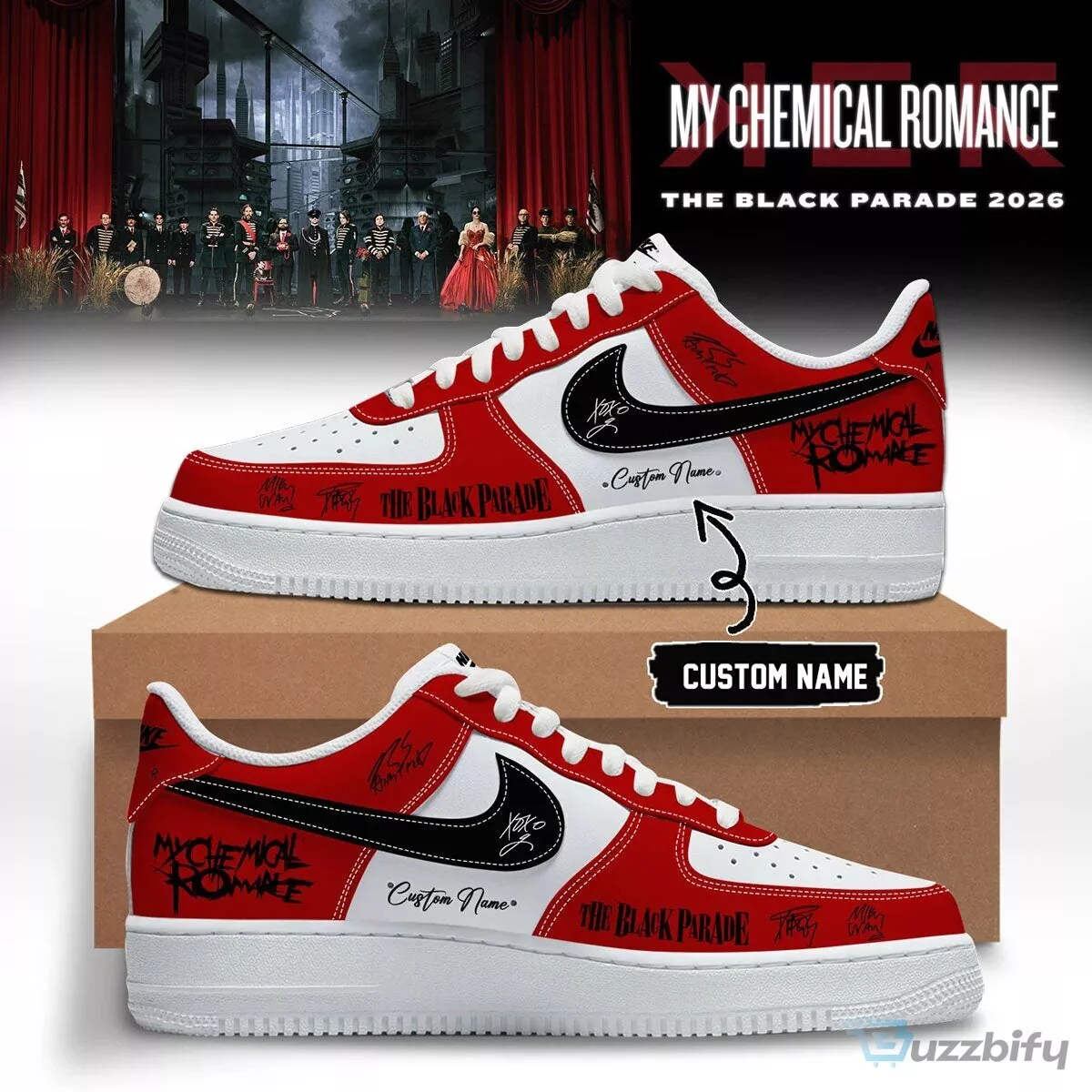 My Chemical Romance The Black Parade Custom Name Sneakers