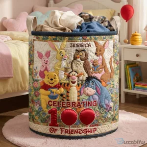 Winnie The Pooh And Friends Celebrating 100 Years Of Friendship Laundry Basket