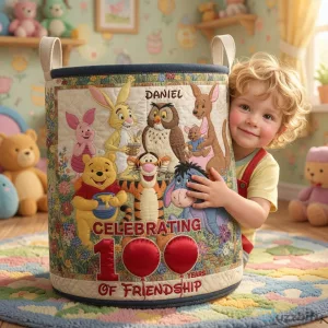 Winnie The Pooh And Friends Celebrating 100 Years Of Friendship Laundry Basket