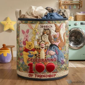 Winnie The Pooh And Friends Celebrating 100 Years Of Friendship Laundry Basket