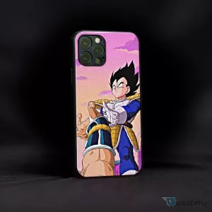 Dragon Ball Z Vegeta Anime Character Art Pink Sky Phone Case