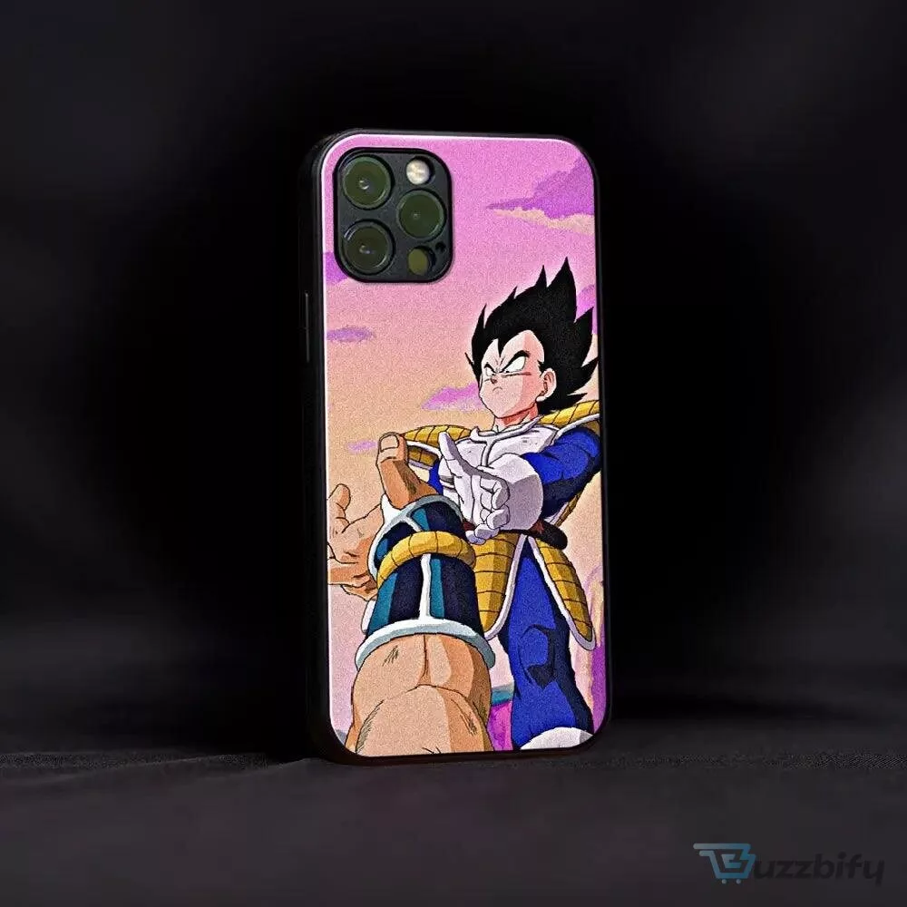 Dragon Ball Z Vegeta Anime Character Art Pink Sky Phone Case