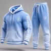 Manchester City Football Club Sky Blue Hoodie and Sweatpants Set