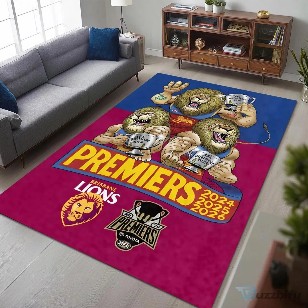 Brisbane Lions Australian Football League Premiers Rug
