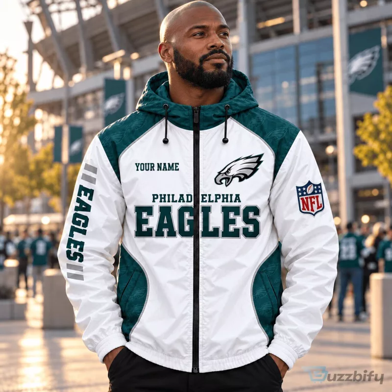 Philadelphia Eagles NFL Fan Gift Personalized Windbreaker Jacket