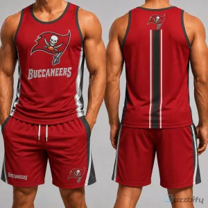 Tampa Bay Buccaneers Football Team Red Tank Top and Shorts Set