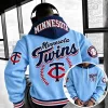 Minnesota Twins Baseball Team Light Blue Embroidered Hoodie