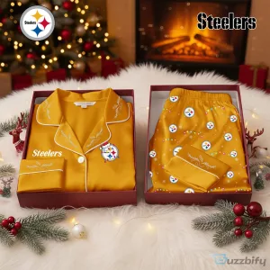 Pittsburgh Steelers Christmas Holiday Pajamas Set