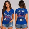 Buffalo Bills Shirt Women's Floral Game Day V-Neck T-Shirt