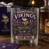 Minnesota Vikings NFL Football Team Personalized Whiskey Glass