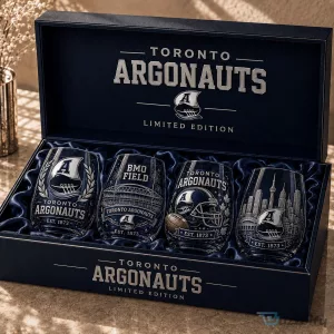 Toronto Argonauts Football Club Stemless Wine Glass Set