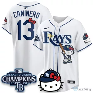 Hello Kitty Baseball Jersey for Tampa Bay Rays - 2026 AL East Division Champions Edition