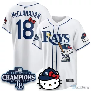 Hello Kitty Baseball Jersey for Tampa Bay Rays - 2026 AL East Division Champions Edition