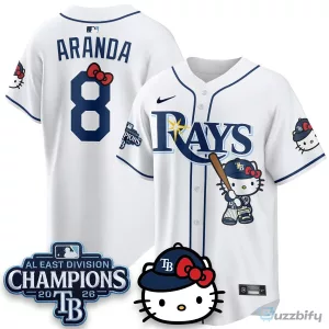 Hello Kitty Baseball Jersey for Tampa Bay Rays - 2026 AL East Division Champions Edition