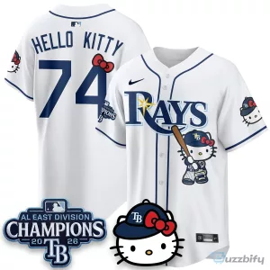 Hello Kitty Baseball Jersey for Tampa Bay Rays - 2026 AL East Division Champions Edition