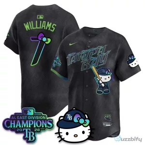 Hello Kitty Baseball Jersey for Tampa Bay Rays - 2026 AL East Division Champions Edition