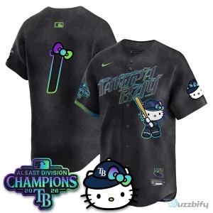 Hello Kitty Baseball Jersey for Tampa Bay Rays - 2026 AL East Division Champions Edition