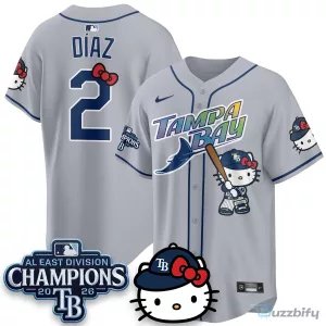 Hello Kitty Baseball Jersey for Tampa Bay Rays - 2026 AL East Division Champions Edition