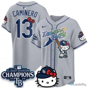 Hello Kitty Baseball Jersey for Tampa Bay Rays - 2026 AL East Division Champions Edition