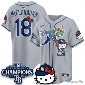 Hello Kitty Baseball Jersey for Tampa Bay Rays - 2026 AL East Division Champions Edition