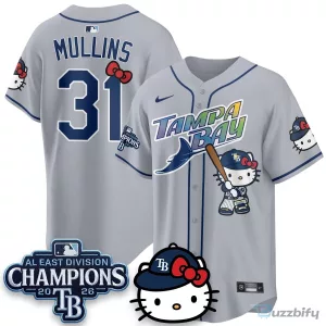 Hello Kitty Baseball Jersey for Tampa Bay Rays - 2026 AL East Division Champions Edition