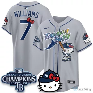 Hello Kitty Baseball Jersey for Tampa Bay Rays - 2026 AL East Division Champions Edition