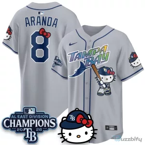 Hello Kitty Baseball Jersey for Tampa Bay Rays - 2026 AL East Division Champions Edition