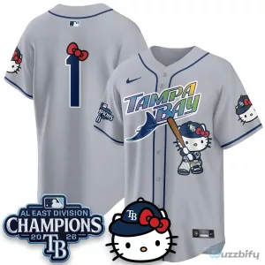 Hello Kitty Baseball Jersey for Tampa Bay Rays - 2026 AL East Division Champions Edition
