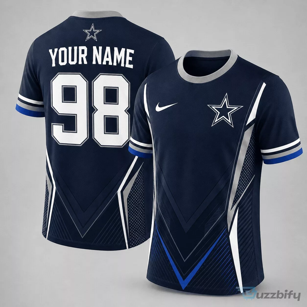 Dallas Cowboys Custom Name Number Personalized Athletic T-Shirt