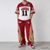 San Francisco 49ers Football Team Red and Gold Athletic Jersey