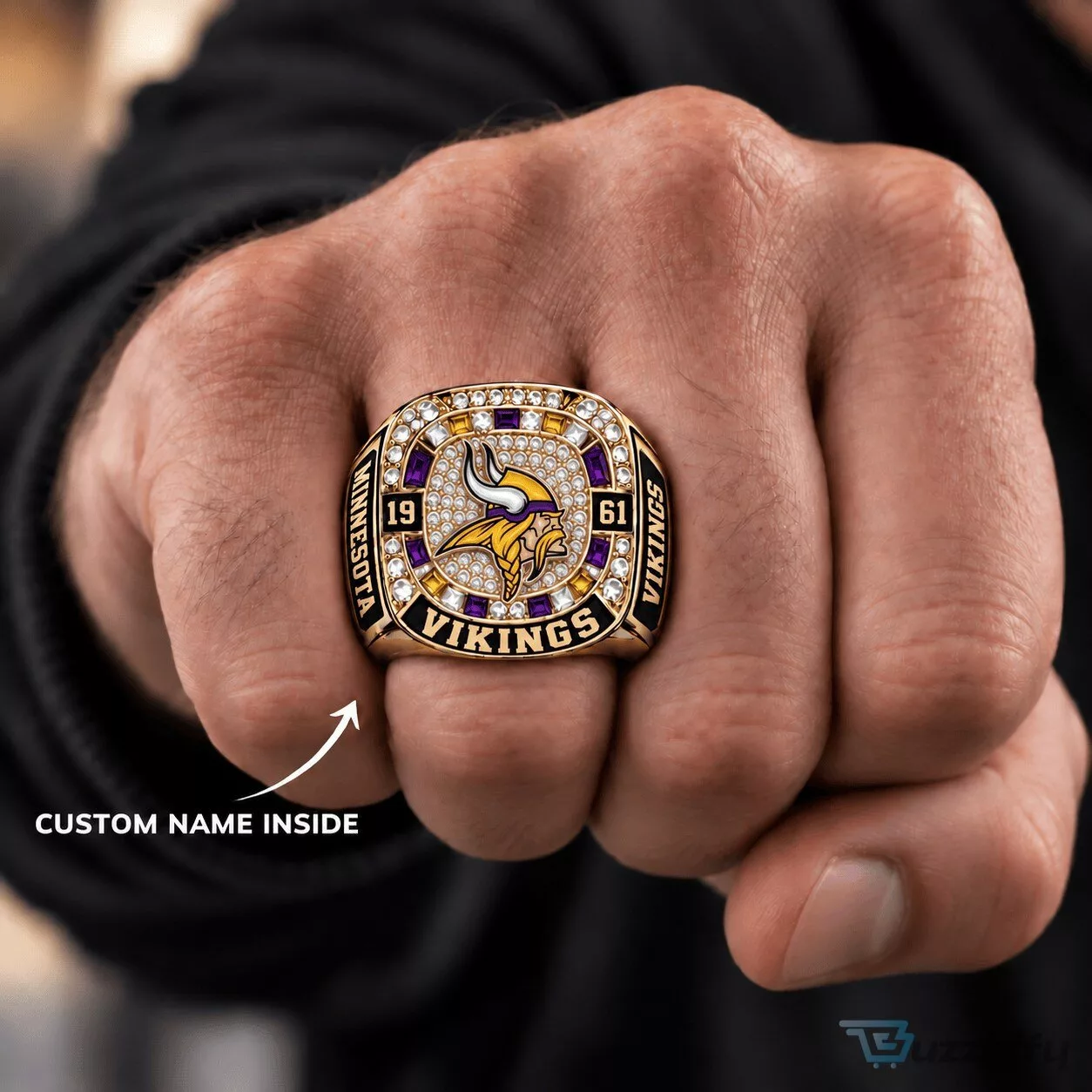 Minnesota Vikings Super Bowl Championship Ring Custom Name NFL Football Jewelry