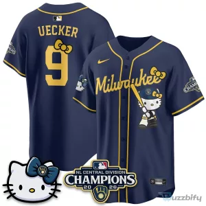 Milwaukee Brewers National League Central Division Champions Christian Yelich Hello Kitty Baseball Jersey