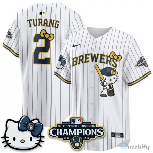 Milwaukee Brewers National League Central Division Champions Christian Yelich Hello Kitty Baseball Jersey