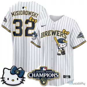 Milwaukee Brewers National League Central Division Champions Christian Yelich Hello Kitty Baseball Jersey