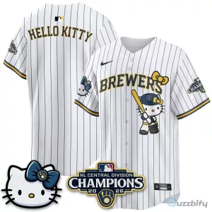 Milwaukee Brewers National League Central Division Champions Christian Yelich Hello Kitty Baseball Jersey