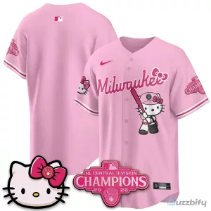 Milwaukee Brewers National League Central Division Champions Christian Yelich Hello Kitty Baseball Jersey