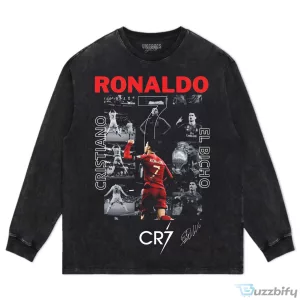 Cristiano Ronaldo Football Legend Black Graphic T-Shirt