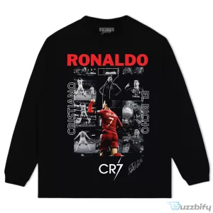 Cristiano Ronaldo Football Legend Black Graphic T-Shirt