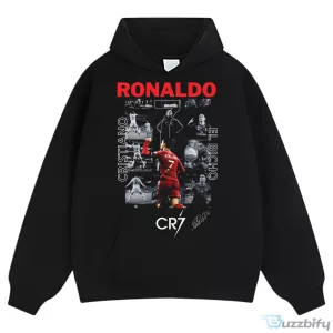 Cristiano Ronaldo Football Legend Black Graphic T-Shirt
